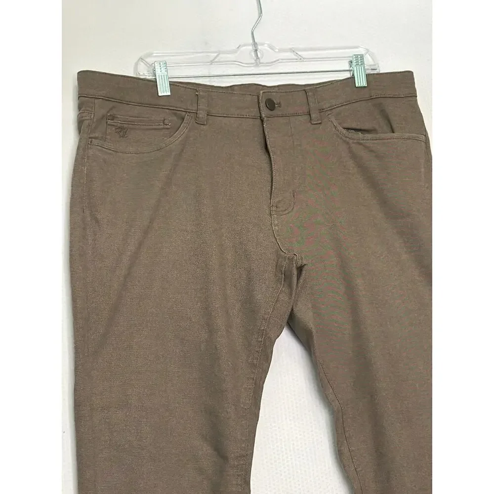 English Laundry Brown 36x32 Straight Fit Stretch Pants‎ Business Casual